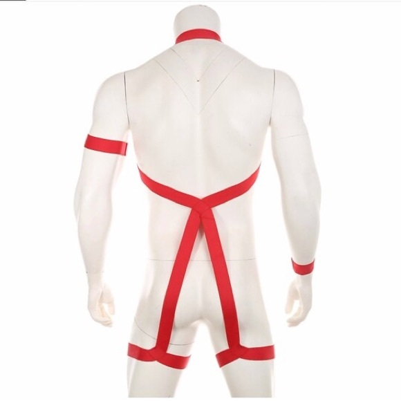 Mens Halter Neck Elastic Body Chest Harness - Picture 2 of 3